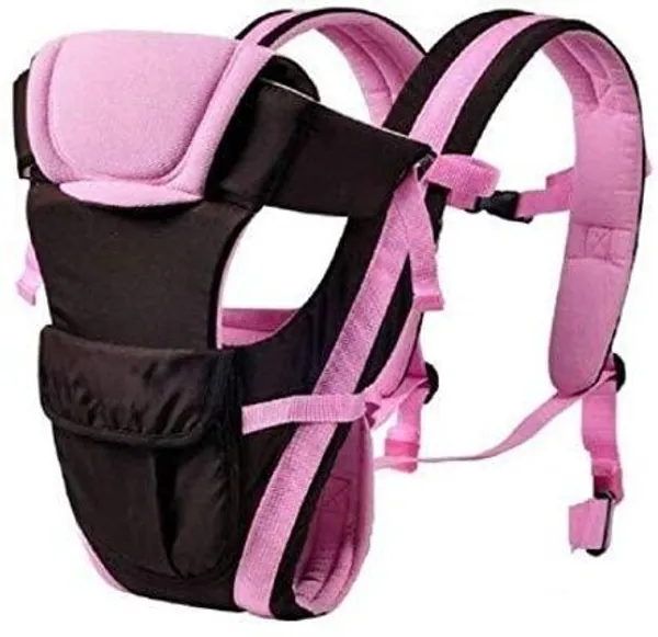 Alwaysup_4-In-1_Baby_New_Carrier_Cum_Kangaroo_Bag/Honeycomb_Texture_Pink_Baby_Carrier_Blue,_Front_Carry_Facing_Out