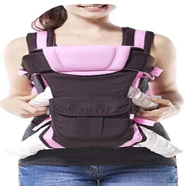 Atharv_Enterprises_Kids_4-In-1_Adjustable_Baby_Carrier_Cum_Kangaroo_Bag/Honeycomb_Texture_Baby_Carry_Sling/Back/Front_Carrier_For_Baby_With_Safety_Belt_And_Buckle_Straps_Baby_Cuddler_Multicolor,_Front_Carry_Facing_Out