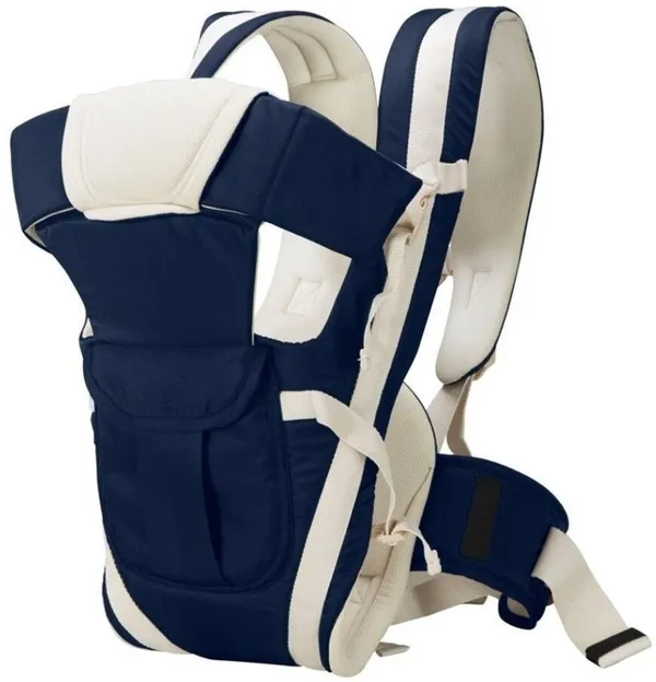 Herchoice_4_In_1_Baby_Carry_Bag_With_Safety_Belt_Buckle_Straps_Cum_Kangaroo_Bag_Baby_Carrier_Navy_Blue,_Front_Carry_Facing_In