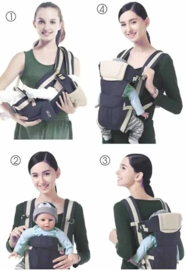 Coazycare_Baby_Carrier_4_In_1_Position_/_Head_Support/_Baby_Carry_Bag_/_Baby_Carrier_Firozi,_Front_Carry_Facing_In