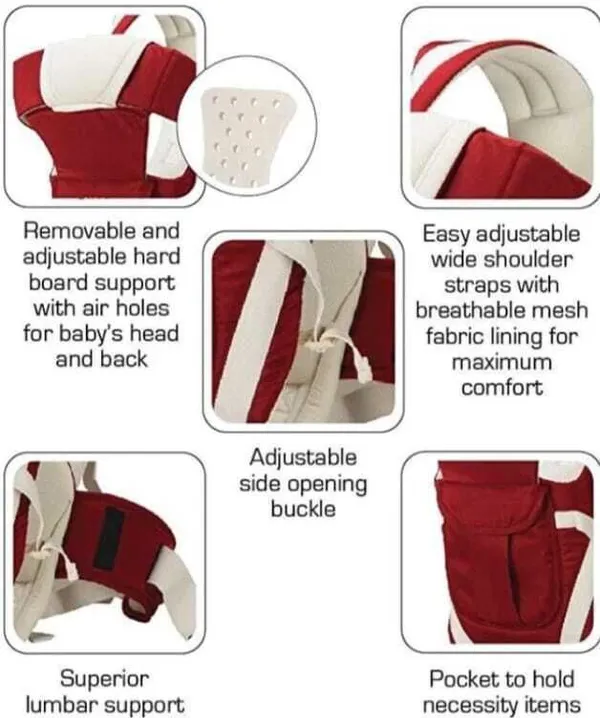 Brijj_Helth_Care_Baby_Carry_Bag_Maroon_Baby_Carrier_Maroon_Red,_Back_Carry