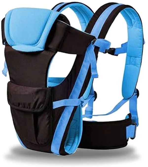 Littletrove_4_In_1_Baby_Carrier_Bag_Adjustable_Hands_Free_Baby_Safety_Belt_Baby_Carrier_Sky_Blue,_Front_Carry_Facing_In