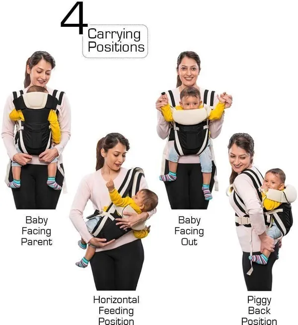 Modshell_4_In_1_Adjustable_Baby_Carrier_Bag_Baby_Carrier_Black,_Back_Carry