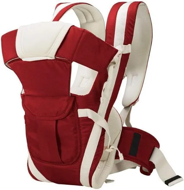 Smallsteps_Best_Newborn_Baby_Carrier_Multipurpose_Front_&_Back_Facing_Bag_Baby_Carrier_Maroon,_Back_Carry
