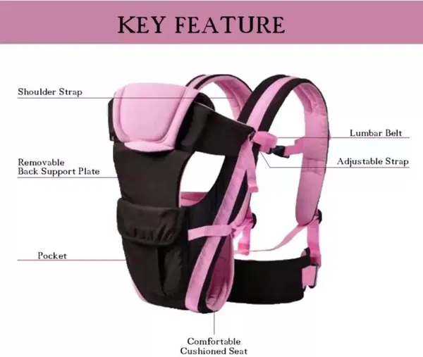Theminiverse_Carirer01_Baby_Carrier_Pink,_Front_Carry_Facing_In