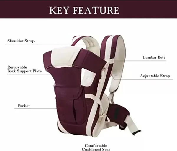 Theminiverse_Carirer01_Baby_Carrier_Maroon,_Front_Carry_Facing_In