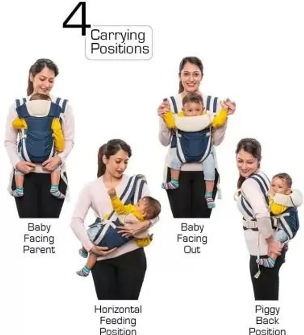 V_N_International_High_Quality_Baby_Carrier_4_In_Position_With_Safety_Belt_/Head_Support_Baby_Carrier_Sky_Blue,_Front_Carry_Facing_In