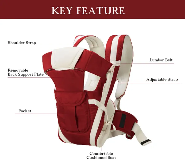 Little_Love_High_Quality_Bag_With_Strong_Belt_4_In_1_Position_Baby_Carrier_Maroon,_Front_Carry_Facing_Out