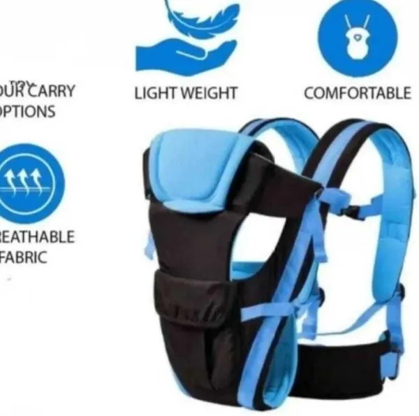 Fitric_Adjustable_Hands_Free_4_In_1_Baby_Baby_Carrier_Bag_|_Baby_Carry_Cot_Blue,_Front_Carry_Facing_In