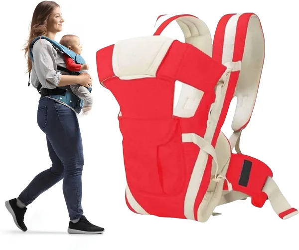 Fitty_Hisu_Baby_Adjustable_Hands_Free_4_In_1_Baby_Carrier_Bag_|_Baby_Carry_Cot_Red,_Front_Carry_Facing_In