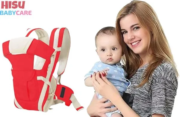 Fitty_Hisu_Baby_Adjustable_Hands_Free_4_In_1_Baby_Carrier_Bag_|_Baby_Carry_Cot_Red,_Front_Carry_Facing_In