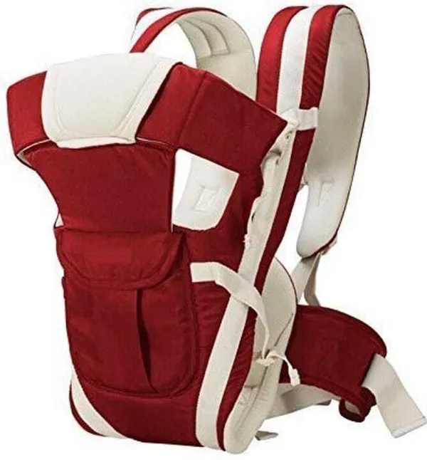 Suanikids_4-In-1_Adjustable_Cum_Kangaroo_Bag/Honeycomb_Texture_Sling/Back/Front_Baby_Cuddler_Maroon,_Front_Carry_Facing_In