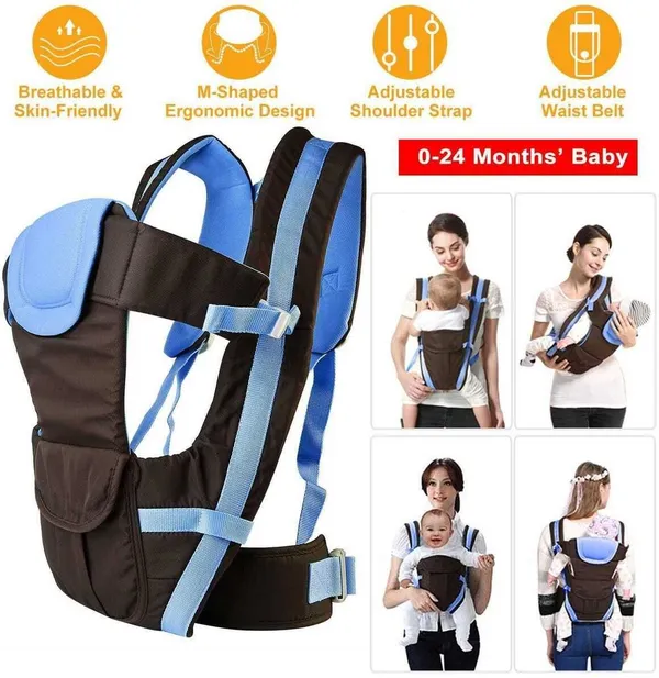 Suanikids_4-In-1_Adjustable_Cum_Kangaroo_Bag/Honeycomb_Texture_Sling/Back/Front_Baby_Cuddler_Firozi,_Front_Carry_Facing_In