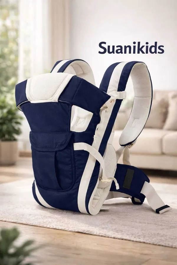 Suanikids_4-In-1_Adjustable_Cum_Kangaroo_Bag/Honeycomb_Texture_Sling/Back/Front_Baby_Carrier_Navy_Blue,_Front_Carry_Facing_In