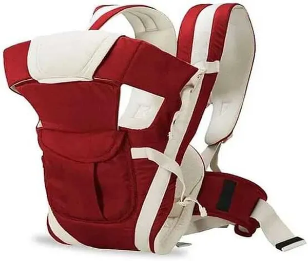 Drize_4-In-1_Adjustable_Cum_Kangaroo_Bag/Honeycomb_Texture_Sling/Back/Front_Baby_Carrier_Maroon,_Front_Carry_Facing_In