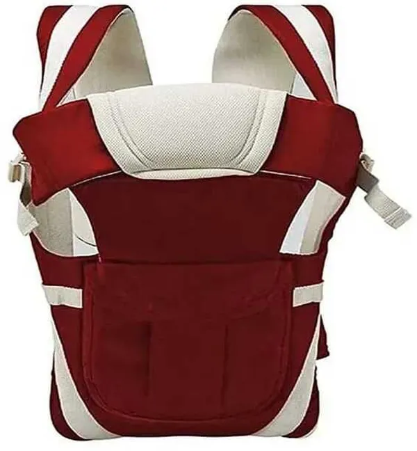 Drize_4-In-1_Adjustable_Cum_Kangaroo_Bag/Honeycomb_Texture_Sling/Back/Front_Baby_Carrier_Maroon,_Front_Carry_Facing_In