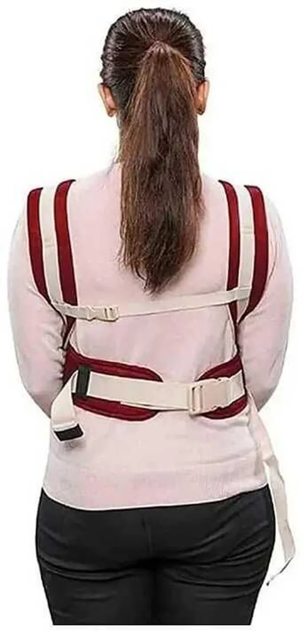 Drize_4-In-1_Adjustable_Cum_Kangaroo_Bag/Honeycomb_Texture_Sling/Back/Front_Baby_Carrier_Maroon,_Front_Carry_Facing_In
