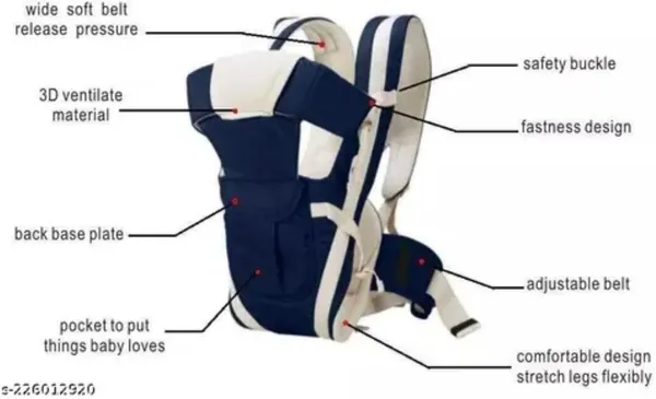 Nestra_Baby_Carrier_With_Strong_Belt_4_In_1_Position_Blue,_Front_Carry_Facing_In_Baby_Carrier_Blue,_Front_Carry_Facing_In