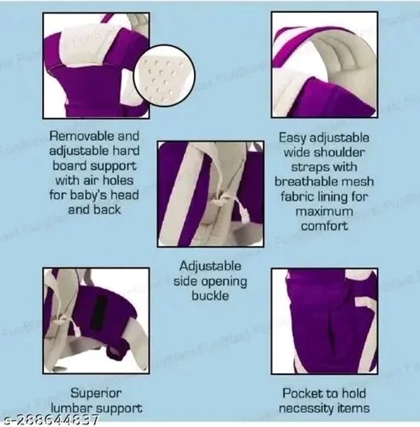 Yashvitrading_Baby_Care_Bag_Baby_Carrier_Purple,_Back_Carry
