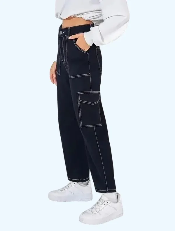 Srshreeradha_Relaxed_Fit_Boys_And_Girls_Black_Jeans