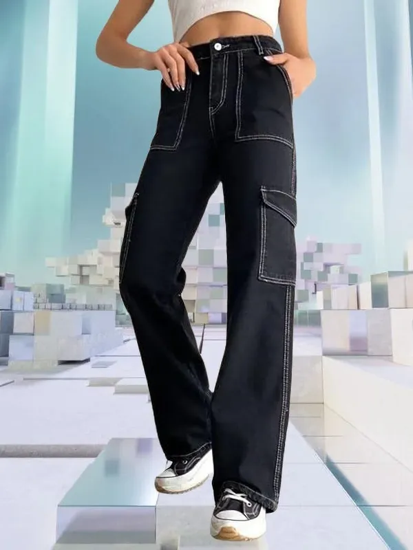 Rajni_Global_Relaxed_Fit_Boys_&_Girls_Black_Jeans