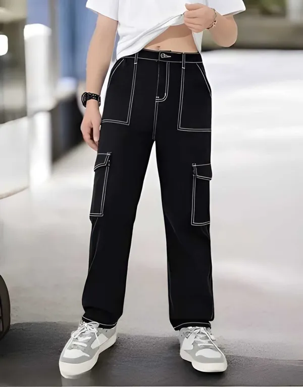 Nd_Intermational_Relaxed_Fit_Boys_&_Girls_Black_Jeans