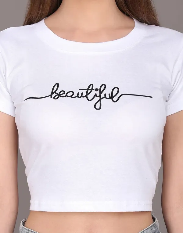 Baawdi_Printed_Women_Round_Neck_White_T-Shirt