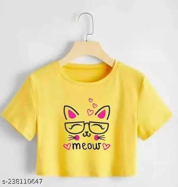 Sonali_Printed_Women_Round_Neck_Yellow_T-Shirt