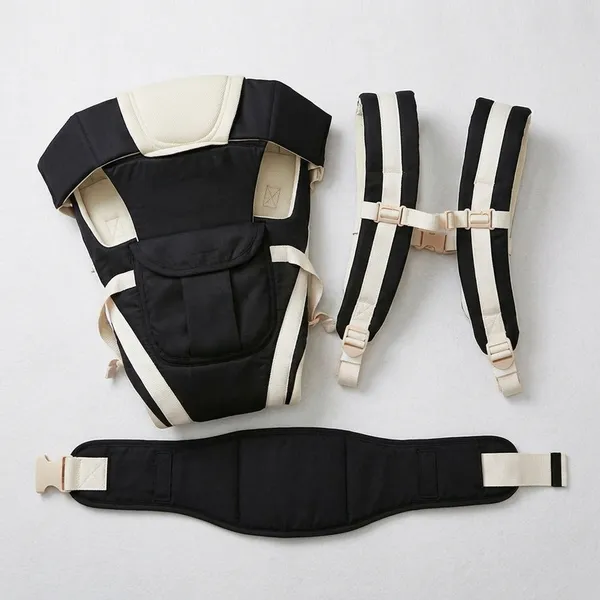 Smallsteps_Best_Newborn_Baby_Carrier_Multipurpose_Front_&_Back_Facing_Bag_Baby_Carrier_Black,_Back_Carry