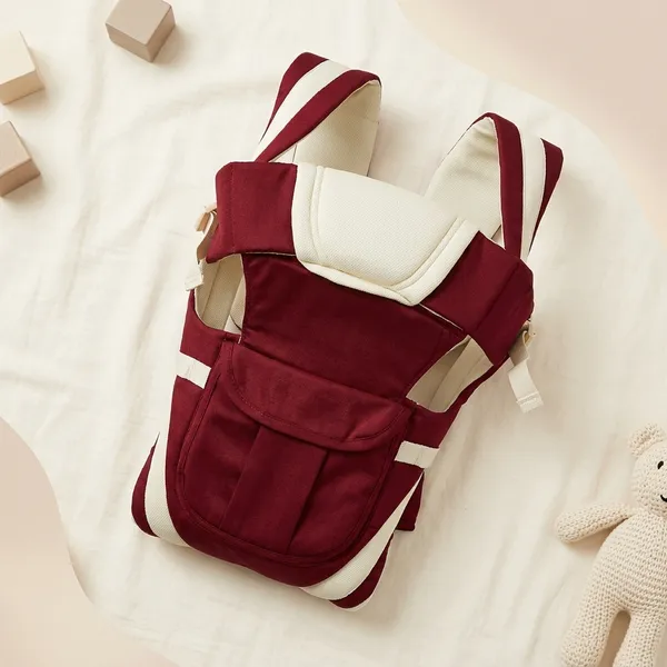 Duza_Baby_Carrier_4In1_Adjustable_Kangaroo_Style_Bag_Baby_Carrier_Maroon,_Front_Carry_Facing_In