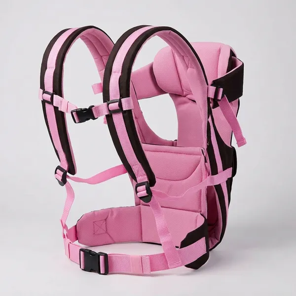 Vom_Do_Baby_Carrier_4_In_1_Comfortable_With_Safety_Belt_,Carry_Bag_Head_Support_Baby_Carrier_Pink,_Front_Carry_Facing_In
