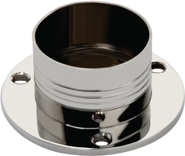 Silver_Stainless_Steel_Chrome_Round_Flange_For_Railing_Pipe_Fittings_Pack_Of_2