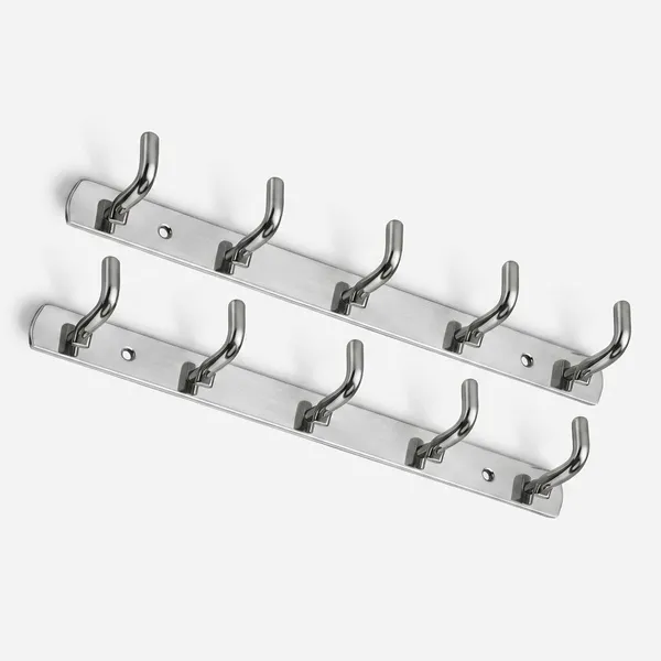 Silver_Stainless_Steel_Modern_6_Hook_Wall_Mounted_Coat_Rack_Pack_Of_2