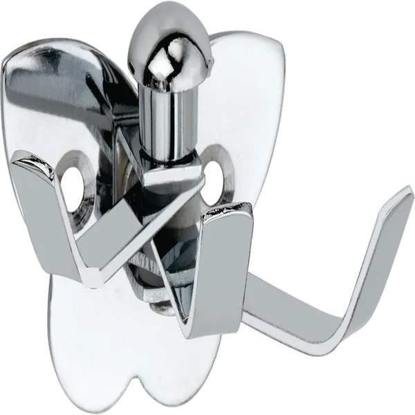 Silver_Stainless_Steel_Chrome_Butterfly_Wall_Mounted_Dual_Hook_Pack_Of_2