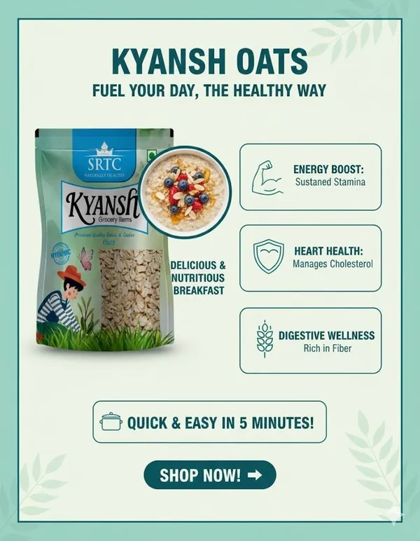 Kyansh_Natural_Oats_500_G_(Pack_Of_2)