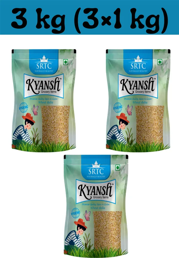 Kyansh_3Kg_Premium_Quality_Dalia_(Broken_Wheat)_Broken_Wheat