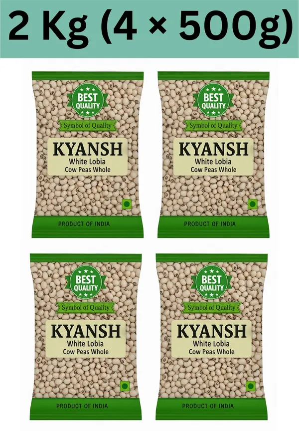 Kyansh_White_Lobia_Whole_500_G_(Pack_Of_4)