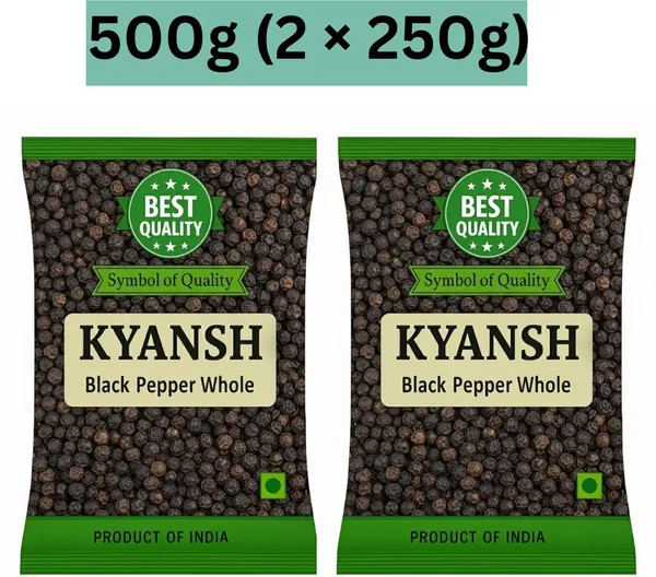 Kyansh_500Gm_Black_Pepper-_Kali_Mich|_Grade
