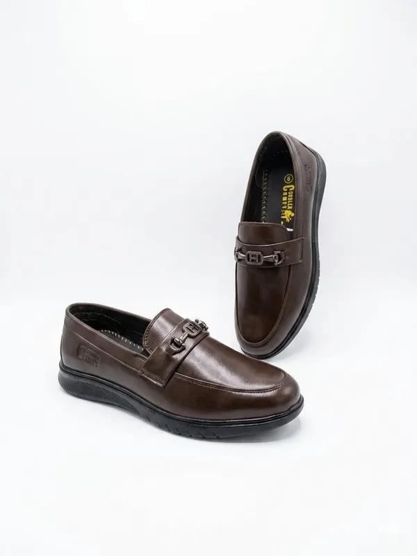 Brown_Leather_Buckle_Slip-On_Formal_Shoes_For_Men