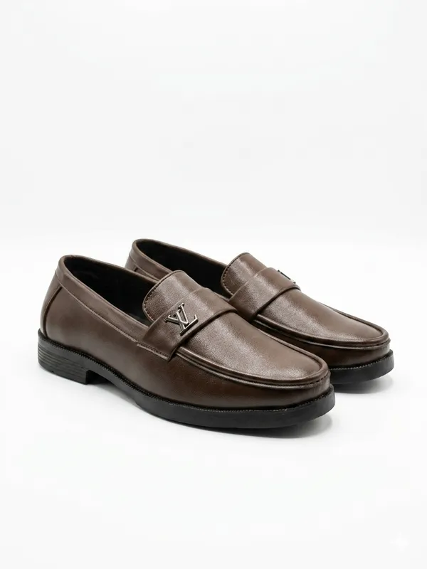 Brown_Leather_Penny_Loafer_Shoes_For_Men