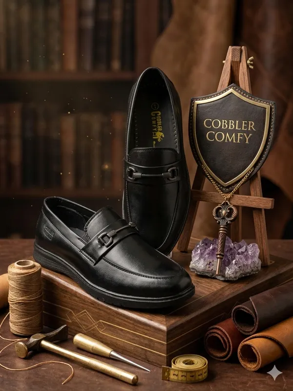 Black_Leather_Buckle_Slip-On_Formal_Shoes_For_Men