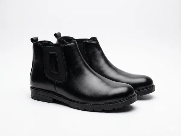 Faux_Leather_Round_Crust_Chelsea_Boot_Black