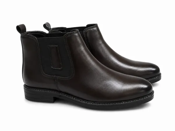 Faux_Leather_Round_Crust_Chelsea_Boot_Brown