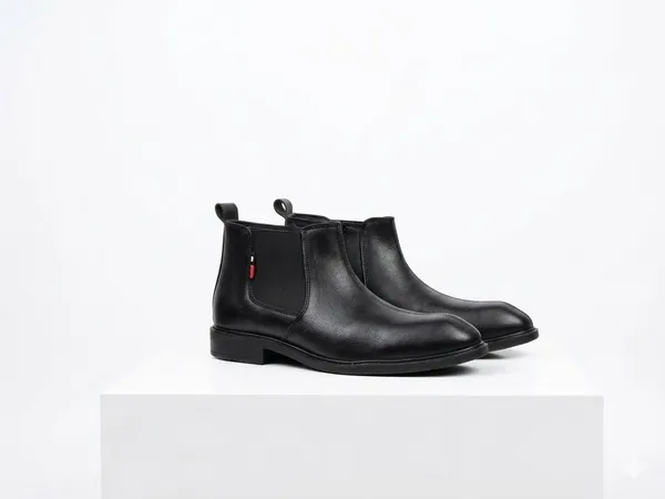 Faux_Leather_Cow_Boy_Chelsea_Boot_Black