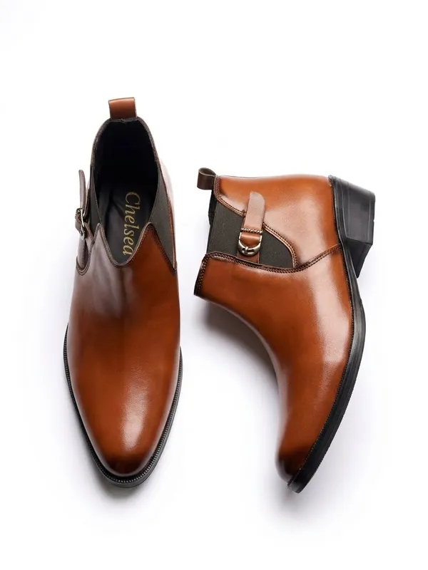 Faux_Leather_Cow_Boy_Chelsea_Boot_Tan