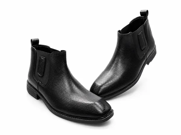 Faux_Leather_Dimond_Cut_Milled_Chelsea_Boot_Black