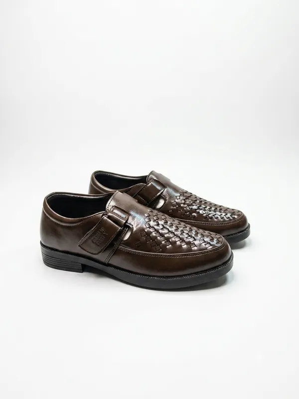 Faux_Leather_Cross_Roman_Sandal's_Crust_Brown