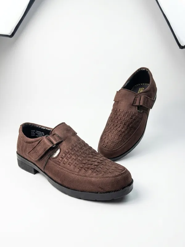 Faux_Leather_Cross_Roman_Sandal's_Suede_Cherry