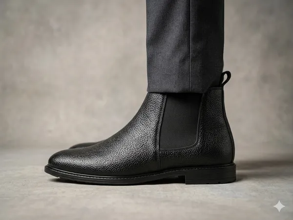 Black_Textured_Leather_Chelsea_Boots_For_Men