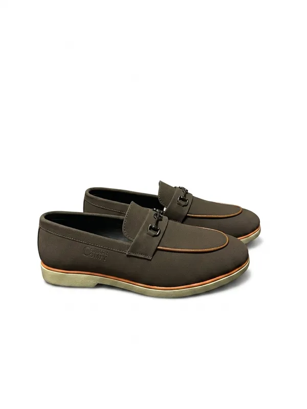 Olive_Green_Leather_Bit_Slip-On_Loafers_For_Men
